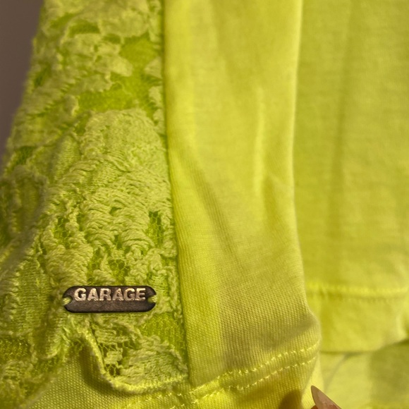 Garage Neon Yellow Lace Razorback Tank - Picture 7 of 7